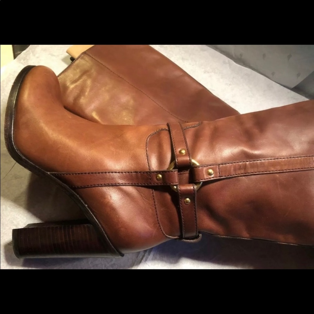 Coach “Ellie” Knee High Boots. Size 8.5. Brown.